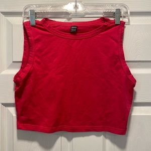SHEIN Hot Pink Sleeveless Crop Top.